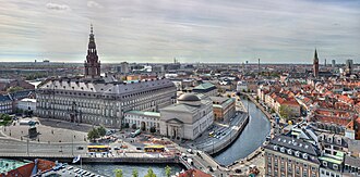 Christiansborg fra nikolaj kirken